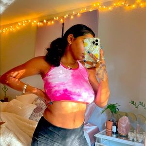 Pink & White Tank Top